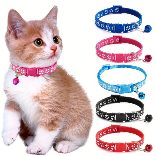 Premium Adjustable Cat Collar With Soft Ribbon And Bell