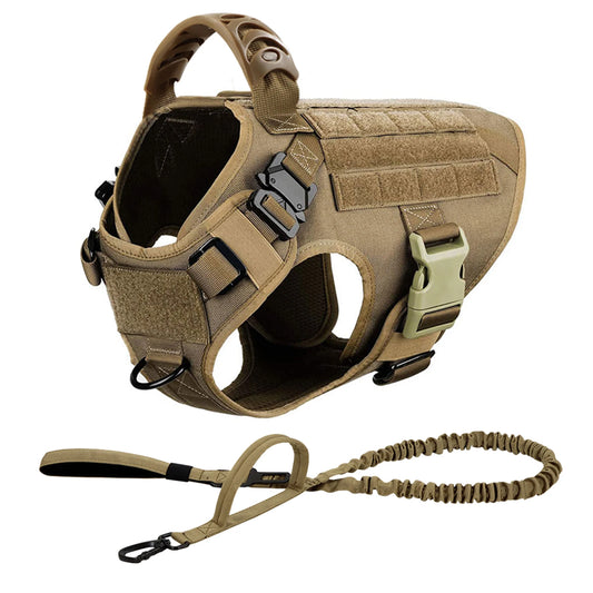 Durable Tactical Dog Harness And Leash Set No Pull