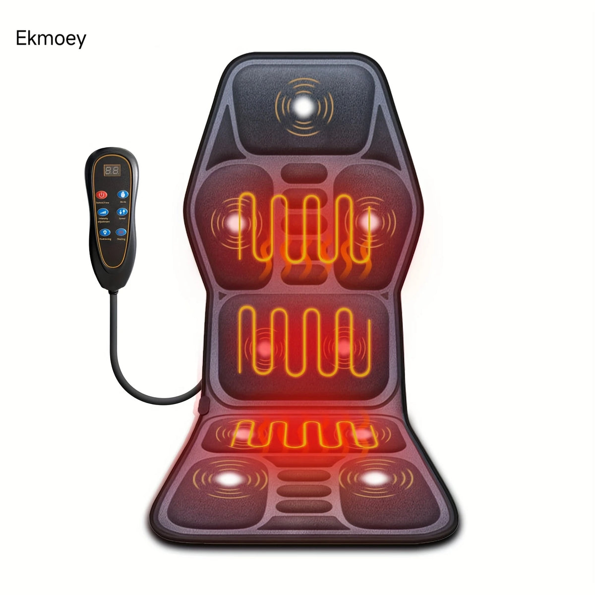 Ekmoey Massage Seat Cushion With Heat And Vibration Back Support