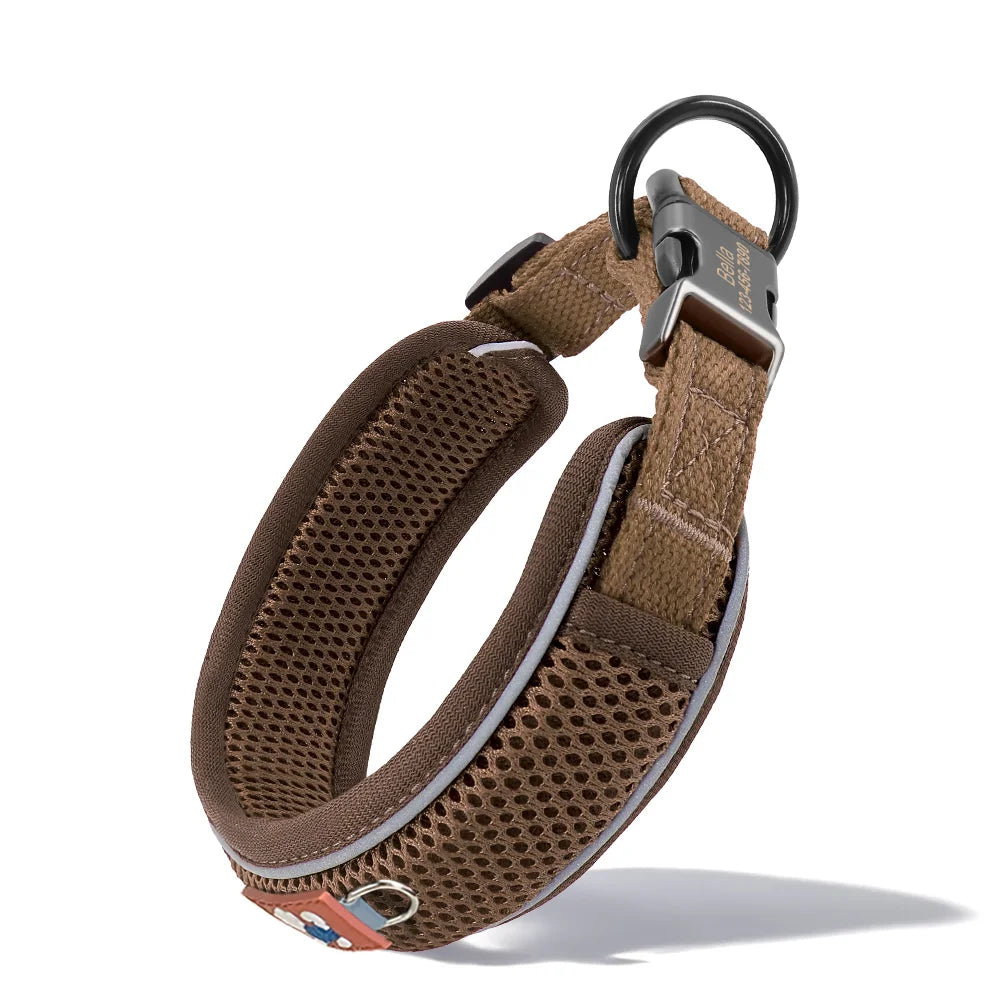 Premium Personalized Reflective Mesh Breathable Dog Collar