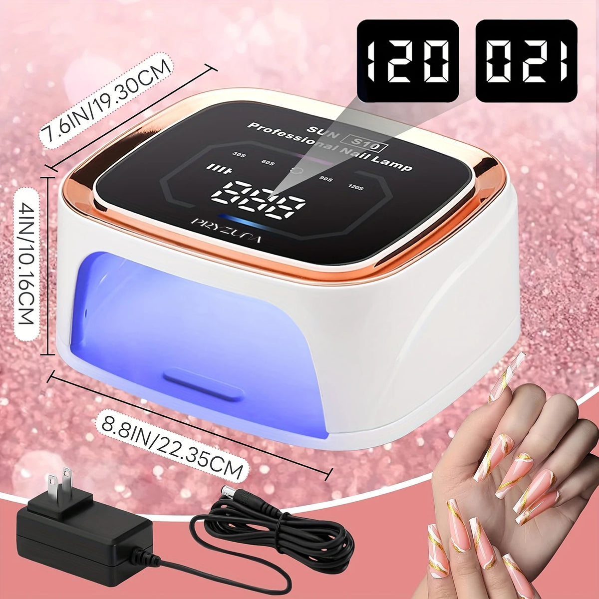 SAYSALLY Rechargeable Cordless Nail Dryer Lamp For Gel Polish Curing