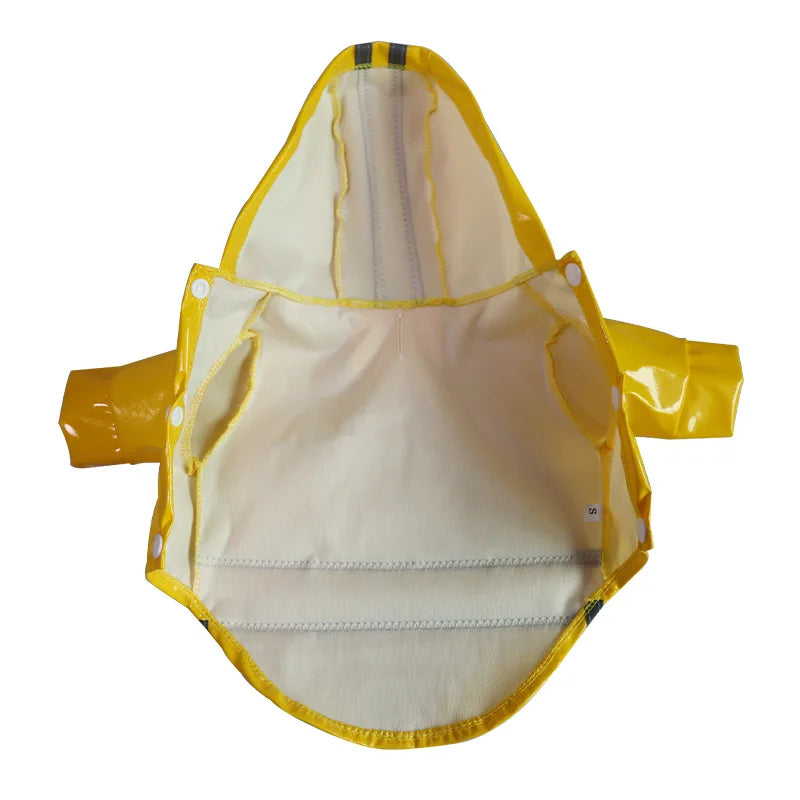 Waterproof Reflective PU Pet Raincoat Jacket For Dogs