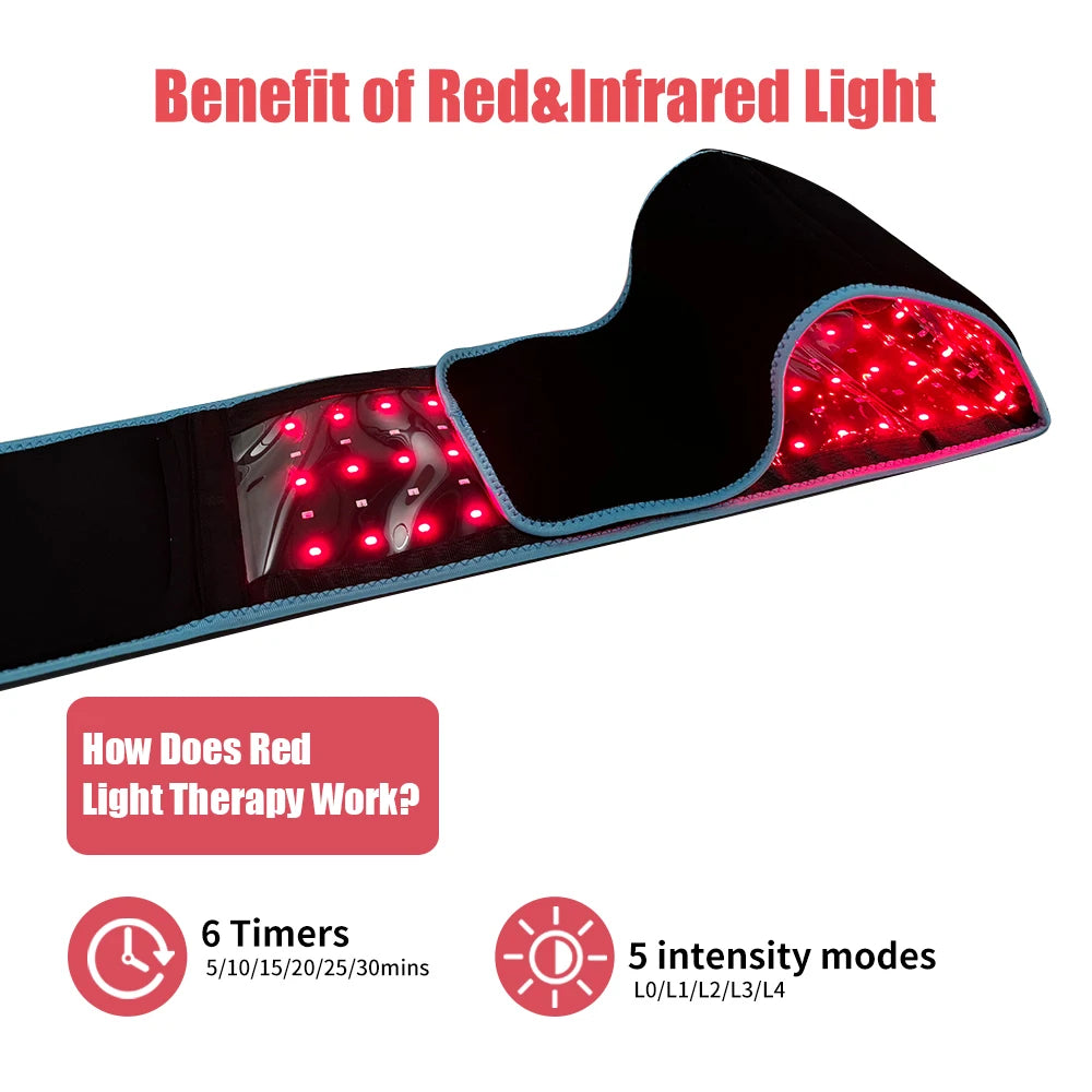 Red Light Belt 660nm 850nm Near Infrared Therapy Wrap