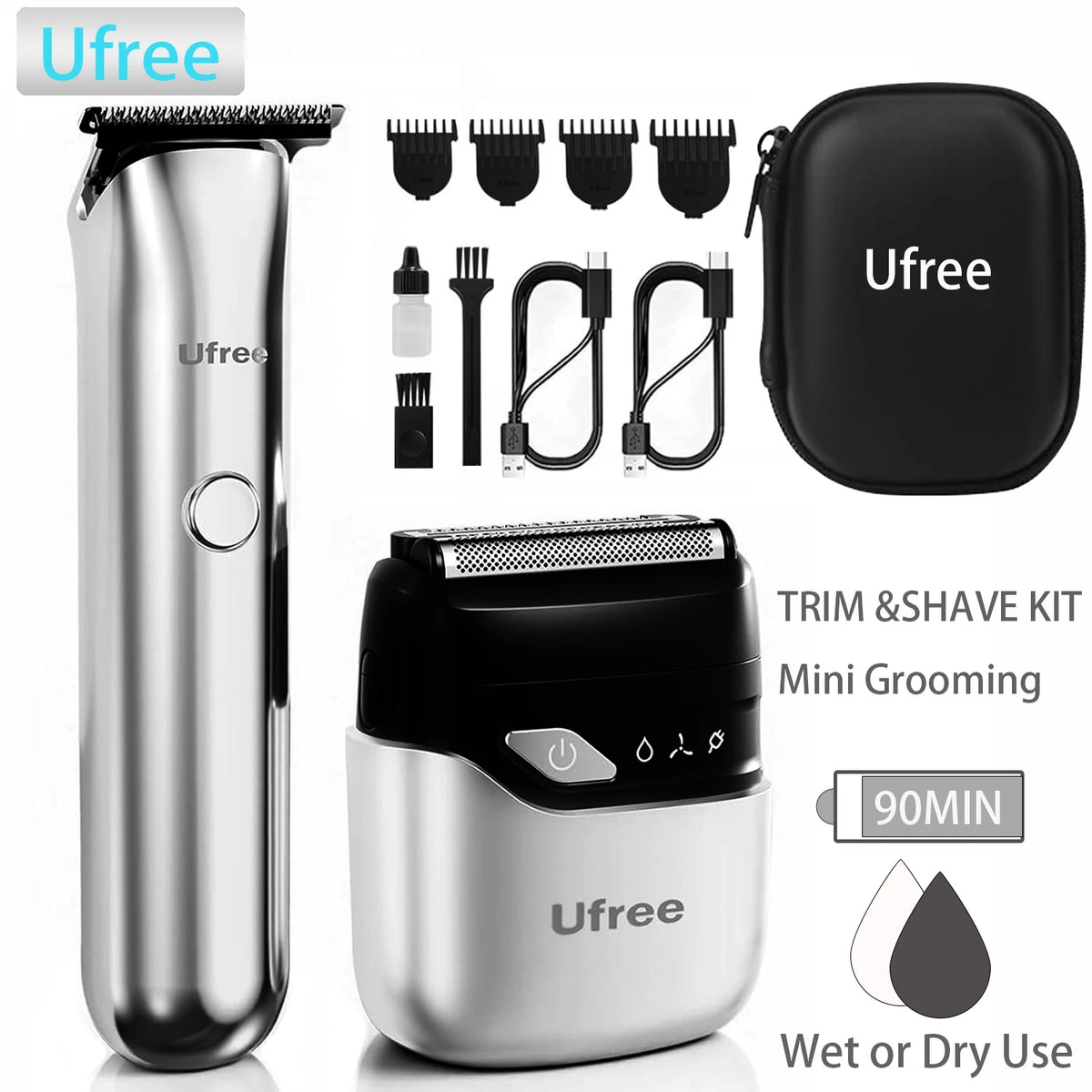 Waterproof Cordless Electric Shaver For Men And Precision Beard Trimmer
